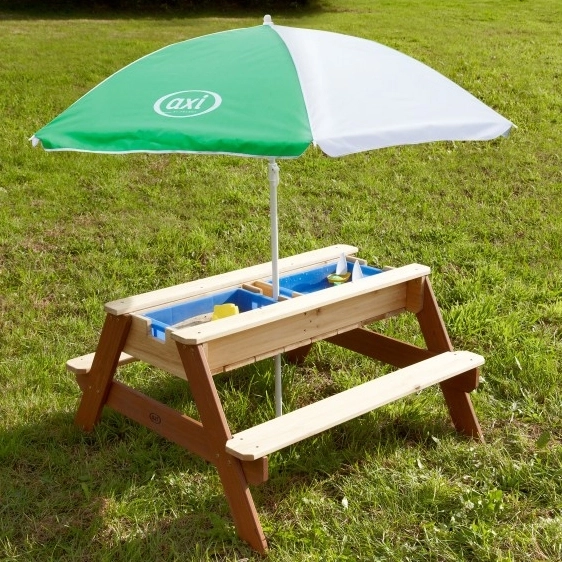 Nick Picnic Table with Bench and Parasol AXI