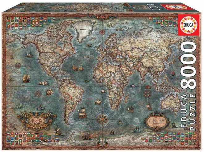 World Map Puzzle 8000 Pieces