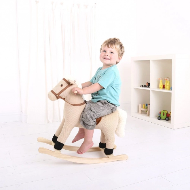 Wooden Rocking Horse Beige