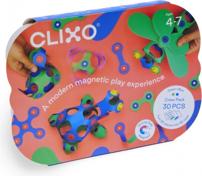 Clixo Magnetic Building Set Blue & Green
