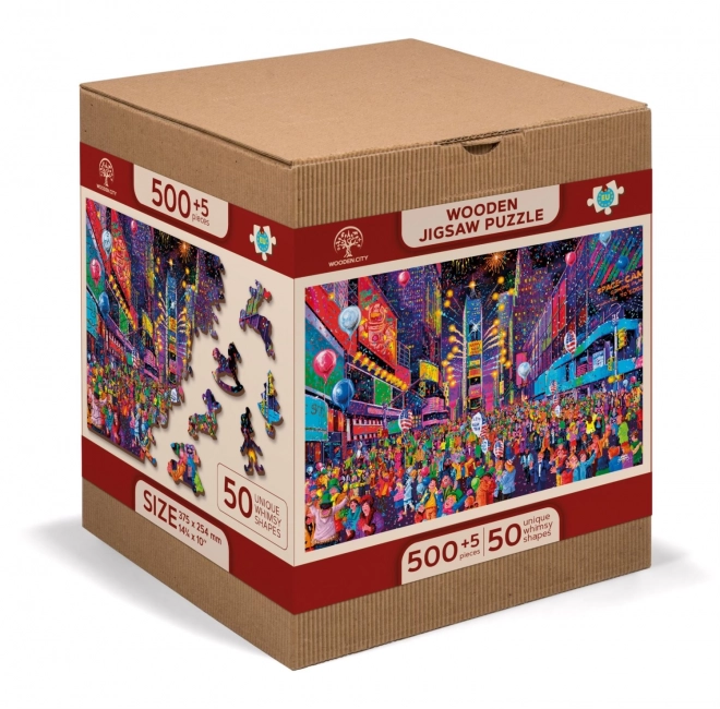 Wooden Double-Sided Puzzle New Year Edition