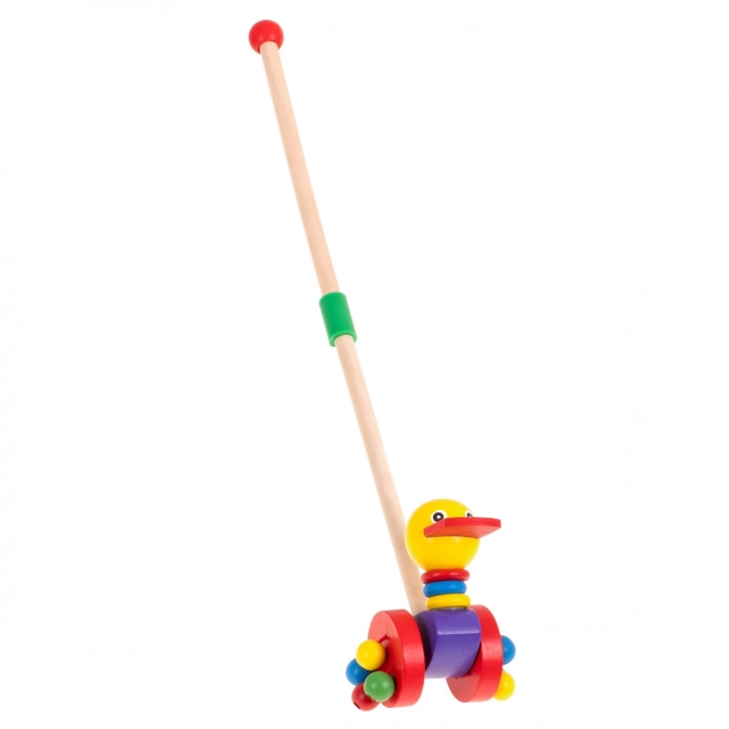 Wooden Push Duck on Stick for Kids