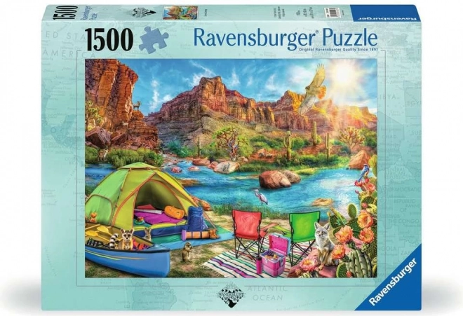 Camping in the Canyon 1500 Piece Puzzle