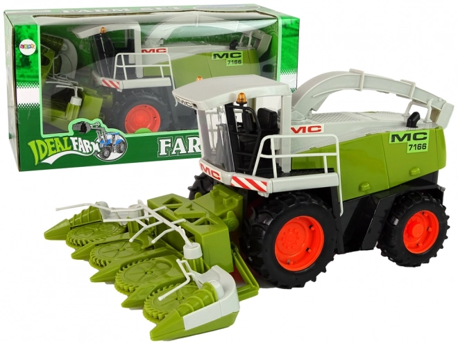 Large Green Harvester with Movable Parts