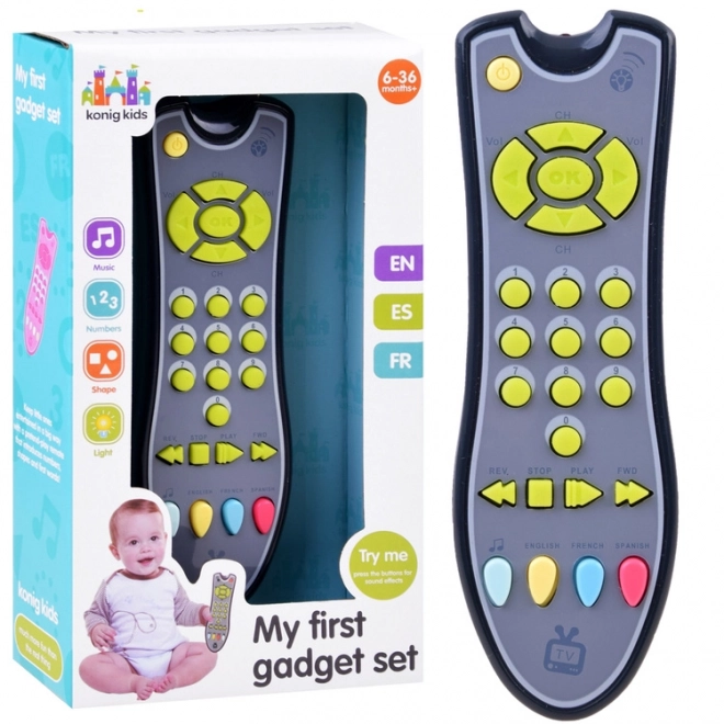 Interactive TV Remote Control Toy for Kids – Gray