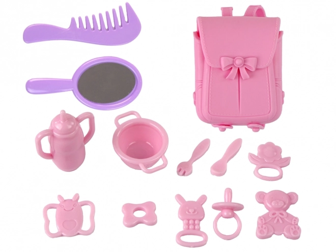 Doll Mother with Baby Children's Room Accessories Set