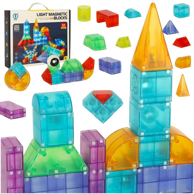 Glowing Magnetic Blocks Set