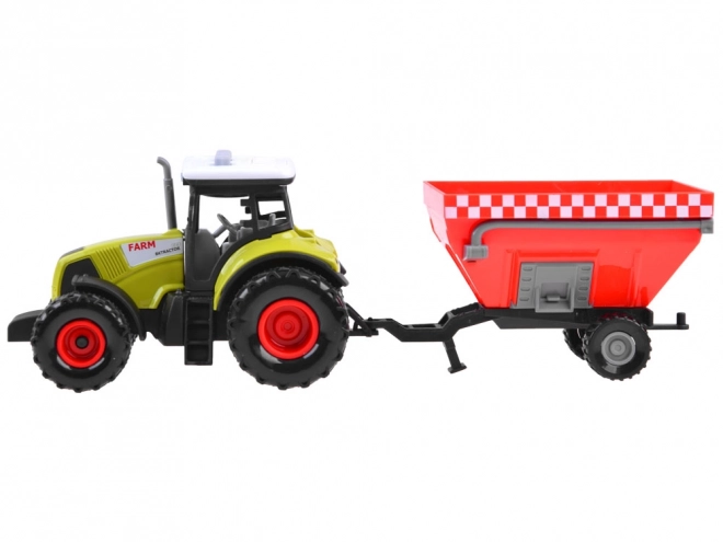 Farmer Tractor and Trailer Set