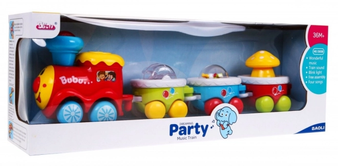 Interactive Children's Sensory Train 3+ with Rattle, Lights & Sounds