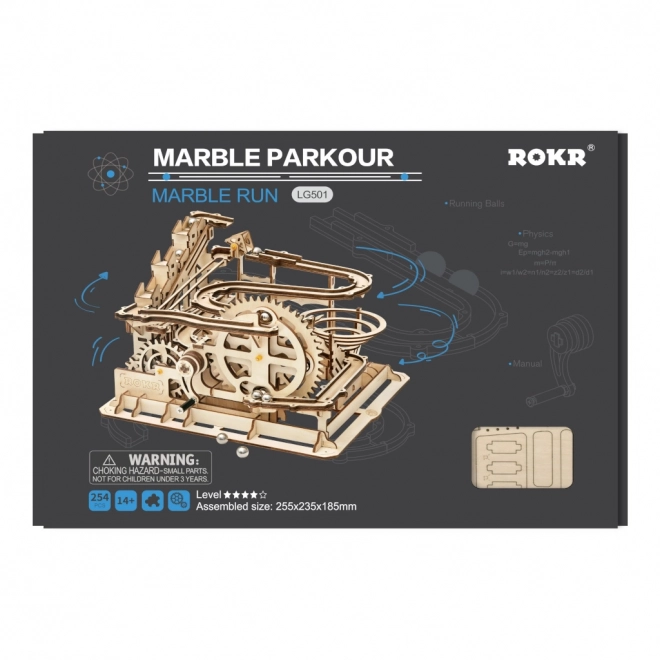 Rokr 3D Wooden Puzzle Marble Run Parkour