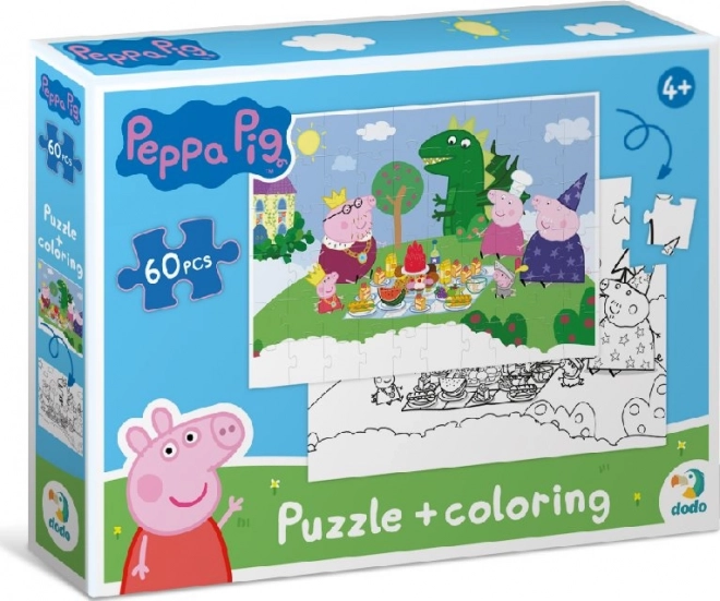 Peppa Pig Picnic Double-Sided Puzzle 60 Pieces