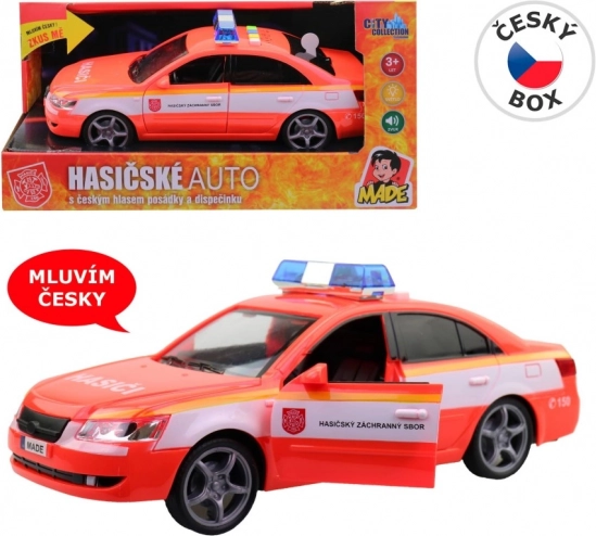 Camion de pompiers avec voix tchèque 24 cm