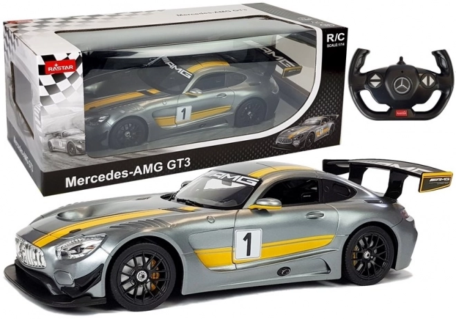 R/C Auto Mercedes-AMG GT3 Rastar 1:14 Grau ferngesteuert