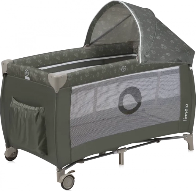 Travel Cot Lionelo Sven Plus Beige Olive
