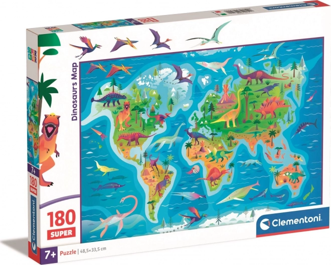 Dinosaurs Map 180 Piece Puzzle