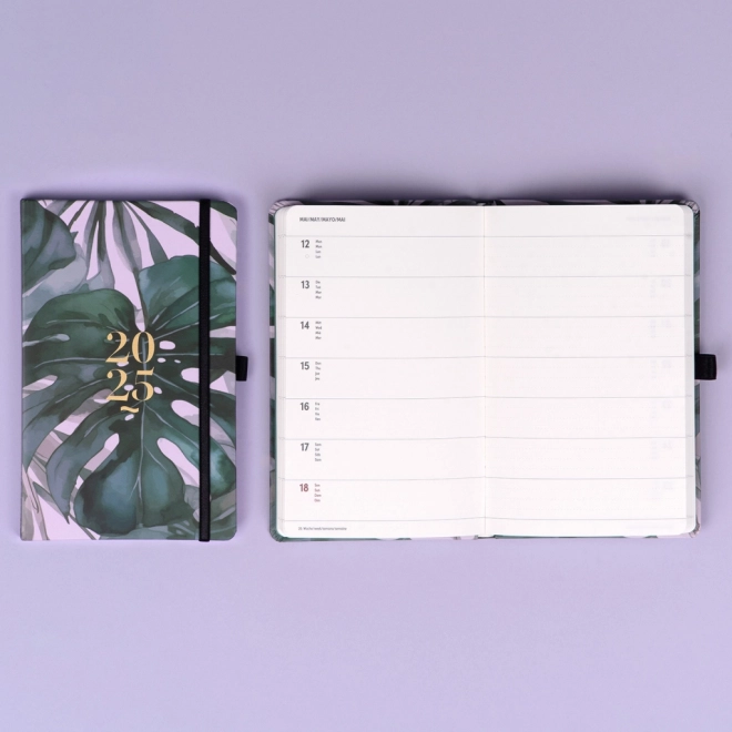 Weekly Planner Monstera Design 2025