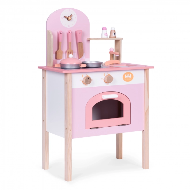 Children's Pink Play Kitchen with Accessories