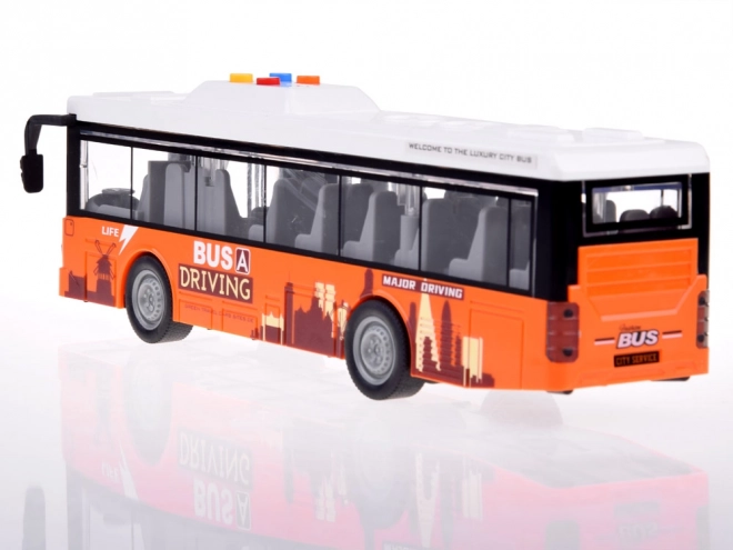 Large Orange Toy Bus with Lights and Sounds