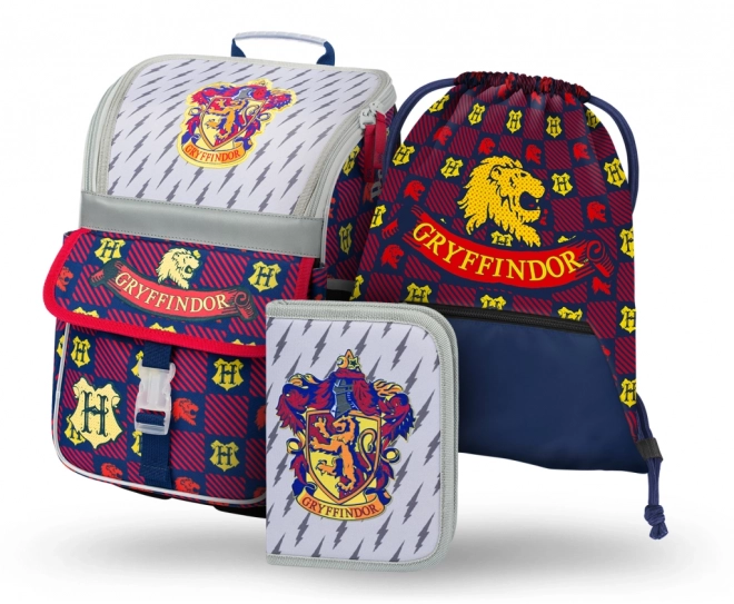 Baagl Gryffindor Harry Potter School Set: Backpack, Pencil Case, Drawstring Bag