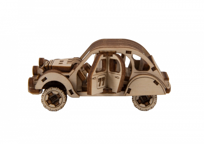 Wooden 3D Rally Car Model