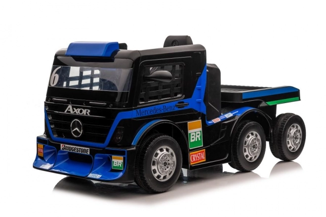 Battery Powered Mercedes Car with Trailer - Blue LCD