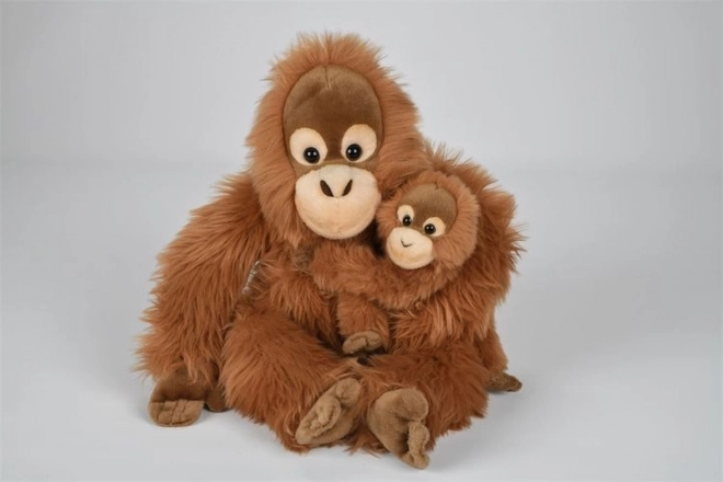 Plush Orangutan with Baby