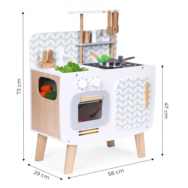 Wooden Play Kitchen Set for Kids by Ecotoys