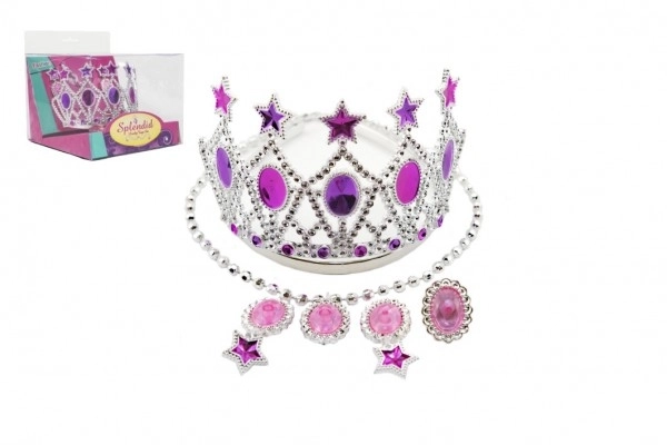 Beauty Set with Crown, Earrings, and Necklace for Carnival