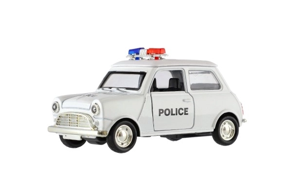 Retro Police Car Toy with Light 11cm