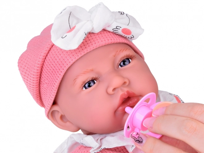 Soft Interactive Baby Doll 45 cm with Pink Outfit