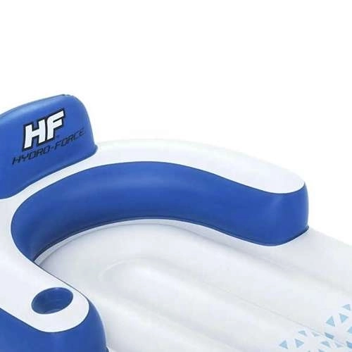 Inflatable Pool Float with Backrest and Cup Holder