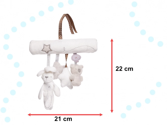 Stroller Mobile Toy - Gray and White Animals