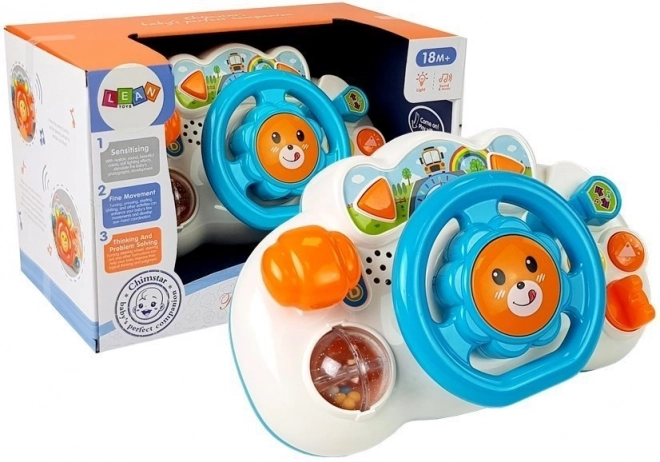 Educational Interactive Steering Wheel Toy for Babies - Blue