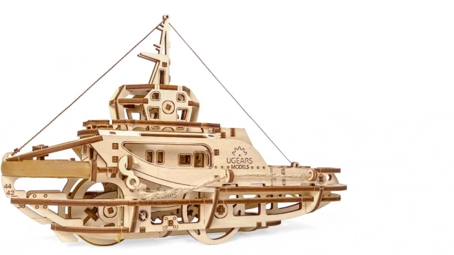 Ugears 3D Wooden Mechanical Tugboat Puzzle