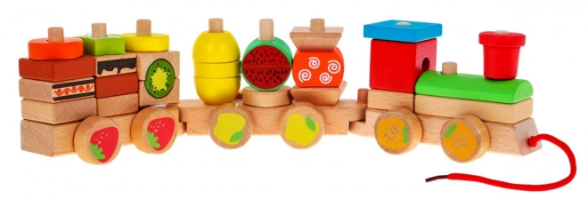 Wooden Train with Shape Sorters for Kids 3+