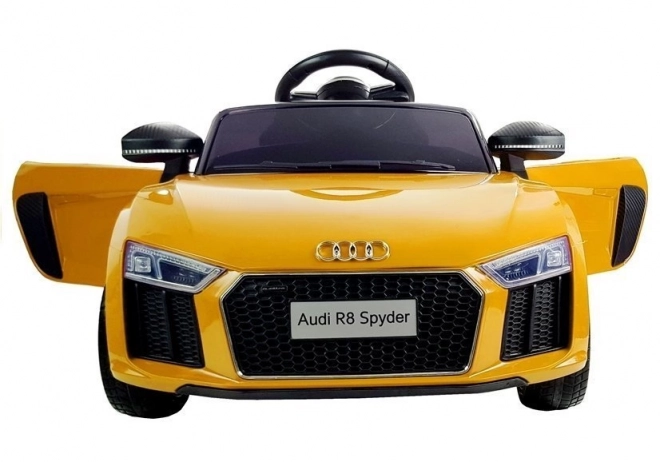 Yellow ride-on Audi R8 Spyder