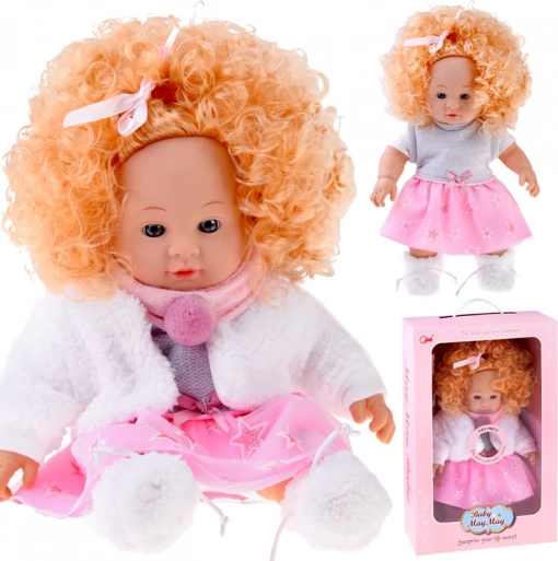 Interactive Doll Alicja 32 cm with Curly Blonde Hair – talks and babbles