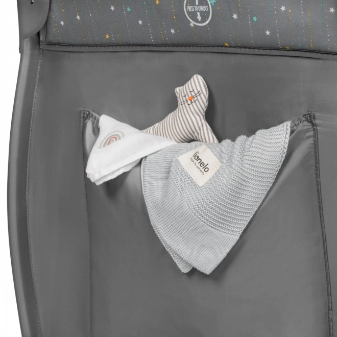 Travel Cot Lionelo Stefi Plus Gray Multicolor