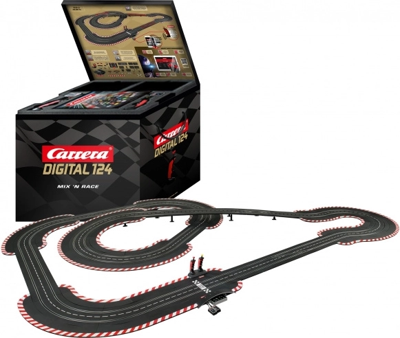 Autobaan Carrera Digital 124 Mix and Race 13,9 m met draadloze controllers