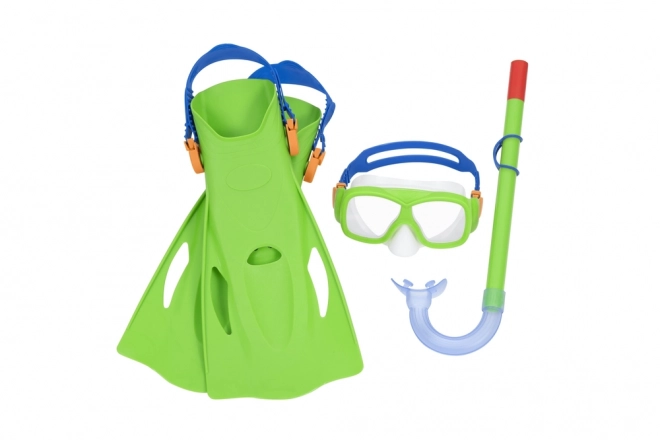 Šnorchlovací set Explora Essential pre mládež – Zelený