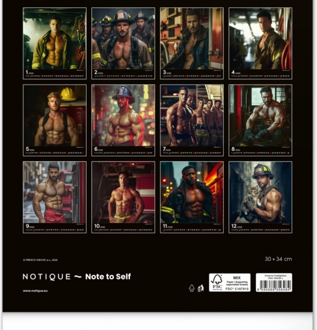 Wall Calendar Firefighters Dreamy 2026