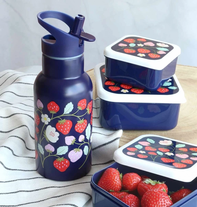 Stainless Steel Bottle with Strawberries Design - 350ml