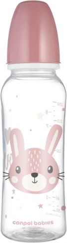Babyfles CANPOL BABIES CUTE ANIMALS 250 ml – konijntje, smalle hals