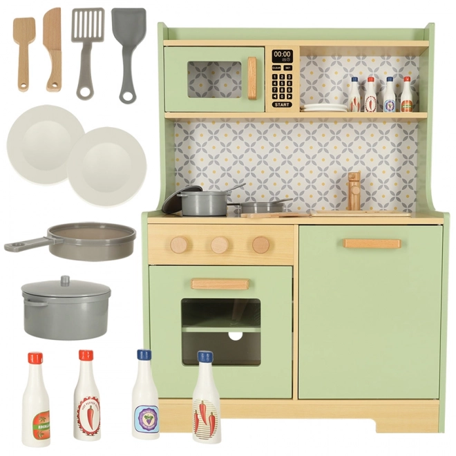 Wooden Play Kitchen - Mint Green