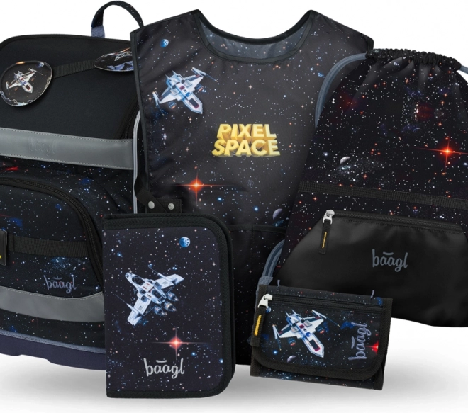 Set scolastico Zippy Plus Pixel Space di Baagl