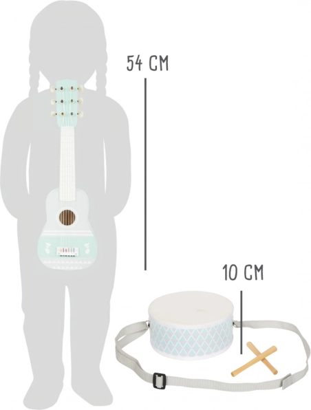 54 cm guitar and drum with strap