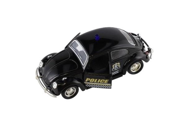 Retro Police Car Toy with Light 11cm