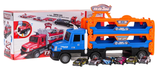 Interactive Red Truck with Launcher 2-in-1 & Accessories – Blue