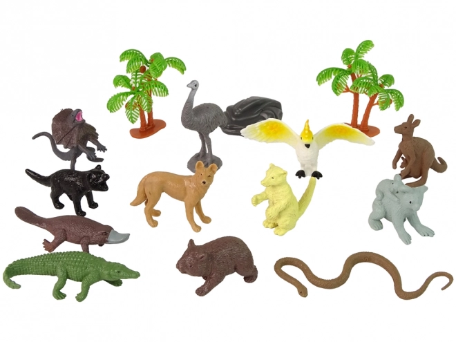 Australia Animal Figures Playset with Accessories in a Tube