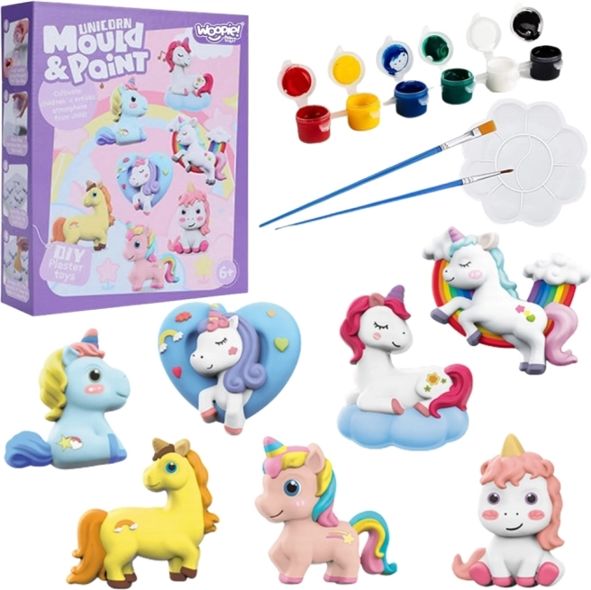 Woopie creative set plaster casts and painting – unicorns